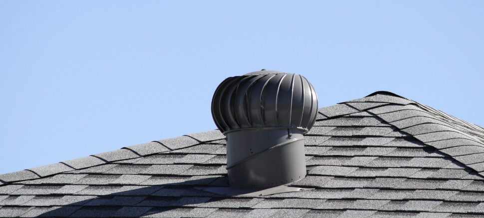 roofing vent built into the roof of a residential home
