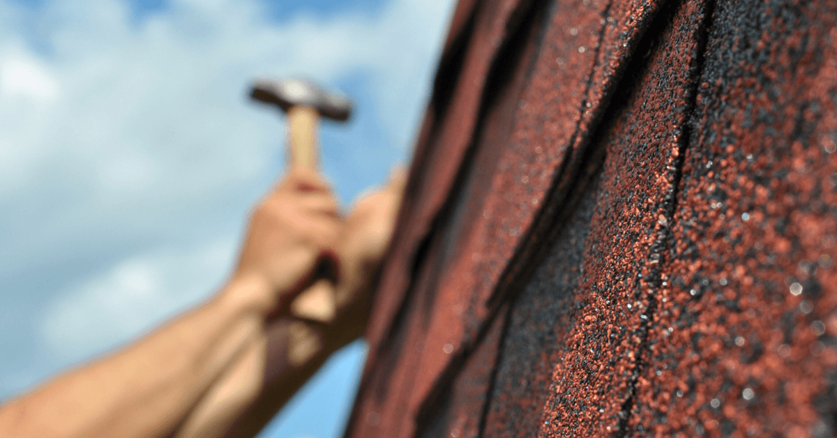 homeowner engaging in a diy roof repair