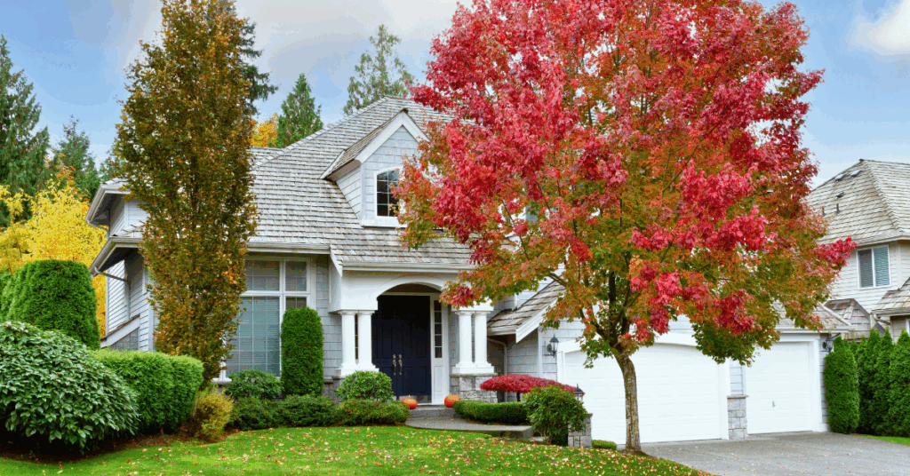 Maryland house on a fall day