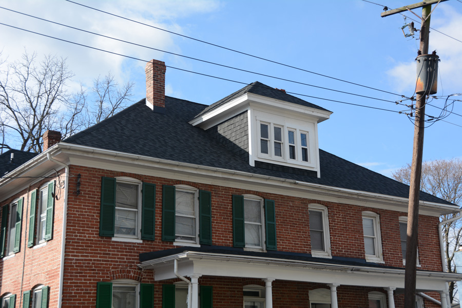 A newly installed roof on a residential home in New Market, MD.
